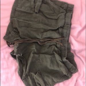 army green shorts
